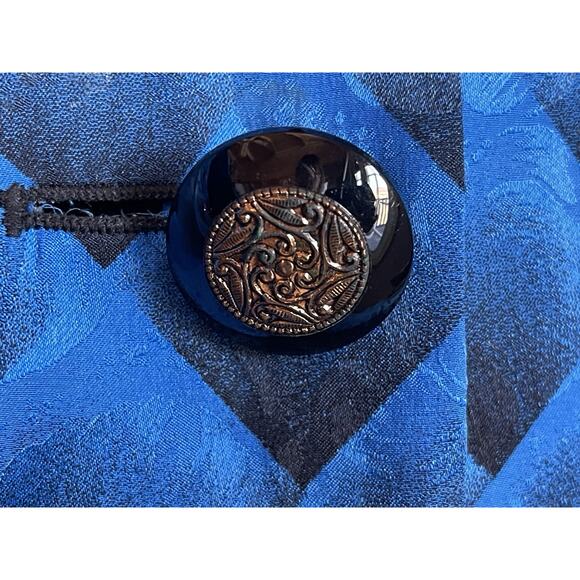 Vintage 100% Silk Asian Floral Anne Crimmins for Umi Collections Blazer Size 10 - Picture 4 of 13